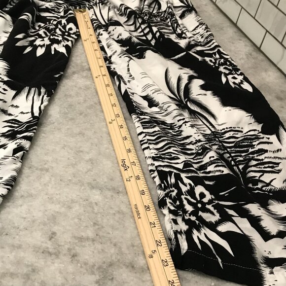 Island Planet Wide Leg Pants Womens Small Black Smocked Waist Pockets Beach Boho - Picture 11 of 12